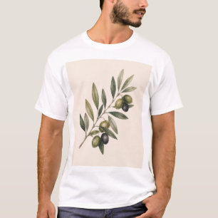 T-shirt La paix grandit ici   Branche d'olive botanique vi