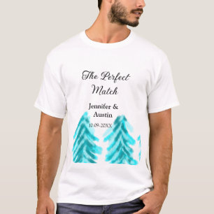 T-shirt La parfaite correspondance hiver pin bleu mariage 