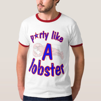 T-shirt la partie aiment un homard