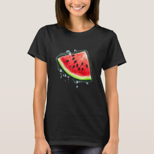 T-shirt La pastèque en rafale d'eau Vibe d'été