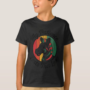 T-shirt La patience dure si longtemps Zèbre Rétro Vibrant