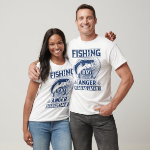 T-shirt La pêche est ma gestion de la colère