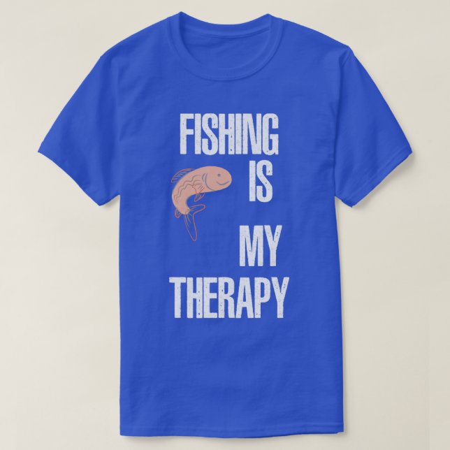 T-SHIRT LA PÊCHE EST MA THÉRAPIE LA PÊCHE (Design devant)