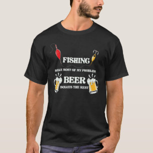 T-shirt La pêche masculine résout mes problèmes  Pêche Pap