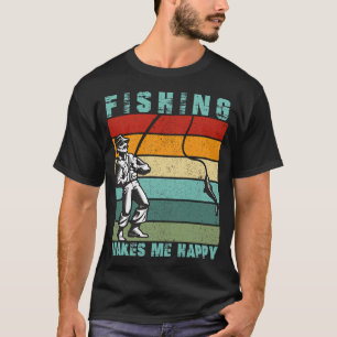 T-shirt La pêche me rend heureux