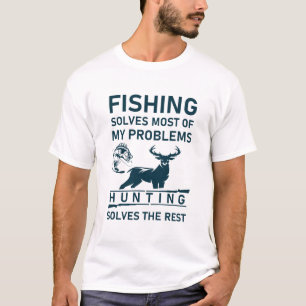 T-shirt La Pêche Résout La Plupart De Mes Problèmes La Cha
