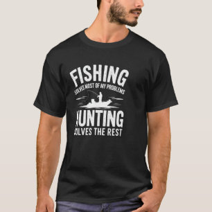 T-shirt La pêche résout la plupart de mes problèmes La cha