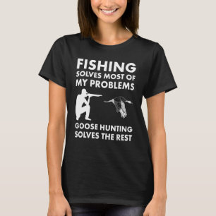 T-shirt La pêche résout la plupart des problèmes La chasse