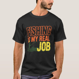T-shirt La pêche vintage est mon vrai métier - Drôle d'Out