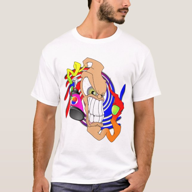 T-shirt la peinture de jet peut souteneur bling de bijoux (Devant)