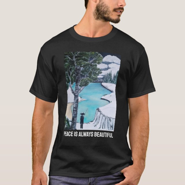 T-shirt La peinture du pêcheur par Alfred Fox (Devant)