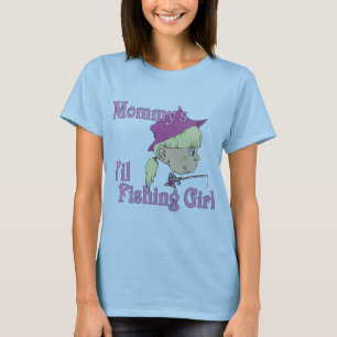 T-shirt La petite fille de pêche de maman