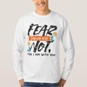 T-shirt La Peur Pas Isaïe Bible Verse Conception Inspirant