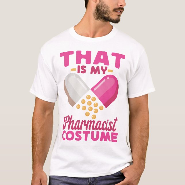 T-shirt La Pharmacie Qui Est Mon Costume Pharmaciste Hallo (Devant)