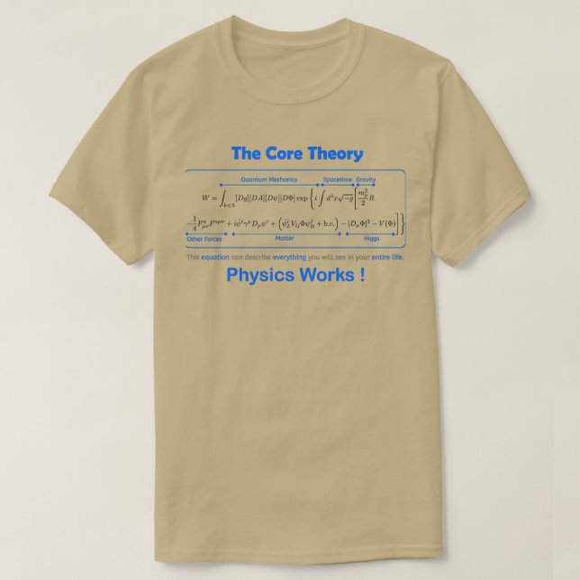 T-shirt La physique fonctionne L'équation de la théorie fo (Design devant)