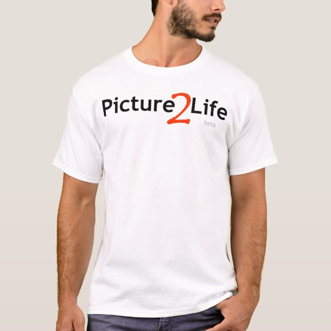 T-shirt La pièce en t de base des hommes (Picture2Life) (Devant)