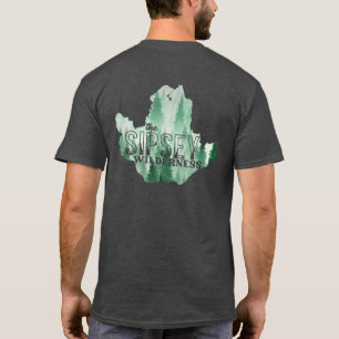 T-shirt La pièce en t de carte d'aquarelle de région