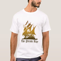 La pièce en t de logo de brun de baie de pirate