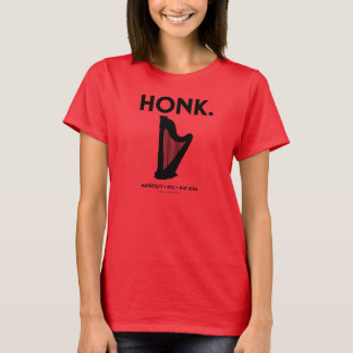 T-shirt La pièce en t des femmes de cornement (rouge)