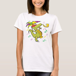 T-shirt La pièce en t des femmes de mardi gras d'alligator
