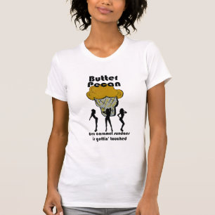 T-shirt La pièce en t des femmes de noix de pécan de