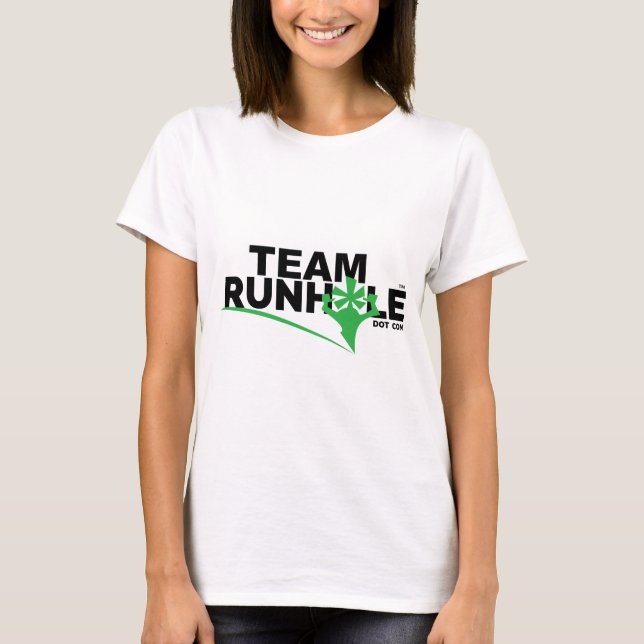 T-shirt La pièce en t des femmes de Runhole (Devant)