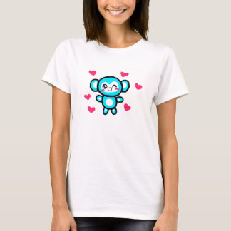 T-shirt La pièce en t des femmes de singe de Kawaii
