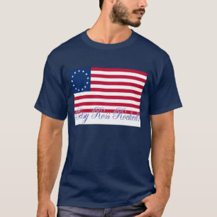 T-shirt la pièce en t des hommes de Betsy Ross