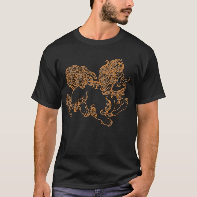 T-shirt La pièce en t des hommes de chien de Foo (Devant)