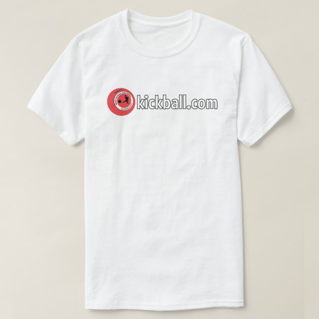 T-shirt La pièce en t des hommes - Kickball.com Wordmark (Design devant)