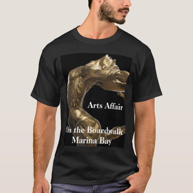 T-shirt La pièce en t noire des hommes (Devant)