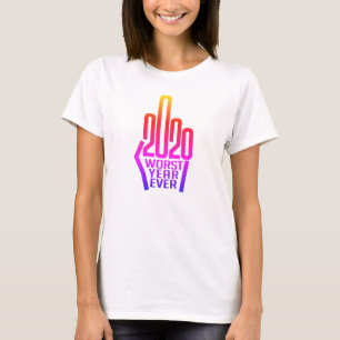 T-shirt La pire année jamais retourné de conception 2020