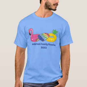 T-shirt La piscine flotte le graphique personnalisé par
