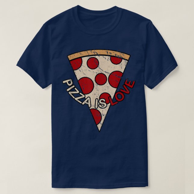 T-shirt La Pizza Amusante De Pizza Est Amoureux  (Design devant)