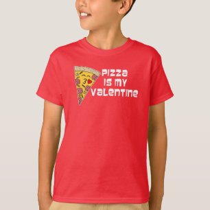 T-shirt La Pizza Est Ma Pizza De Caricature Valentine