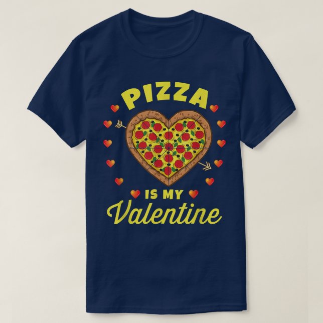 T-shirt La Pizza Est Mon Valentin3791 (Design devant)