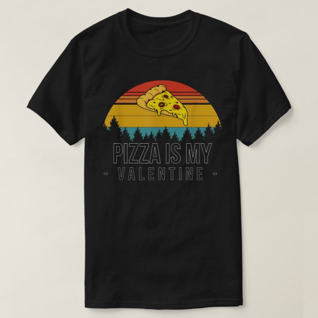 T-shirt La Pizza Est Mon Valentin3797 (Design devant)