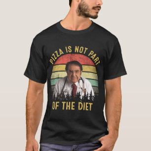 T-shirt La pizza ne fait pas partie du régime Dr Now Vinta