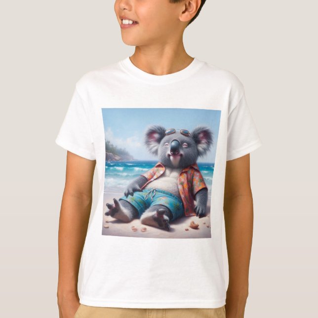 T-shirt La plage de Koala (Devant)