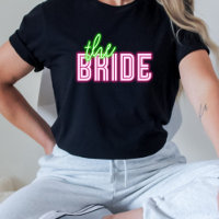 La plage tropicale rose et verte du néon de mariée