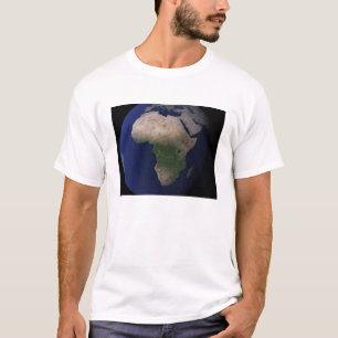 T-shirt La pleine terre montrant l'Afrique, l'Europe, et