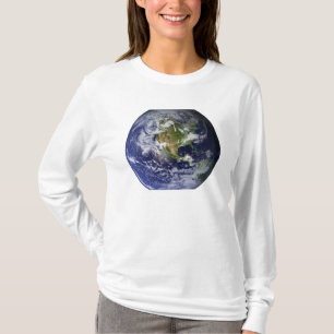 T-shirt La pleine terre montrant l'Amérique du Nord