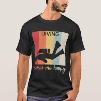 T-shirt La plongée me fait le plongeur autonome heureux de