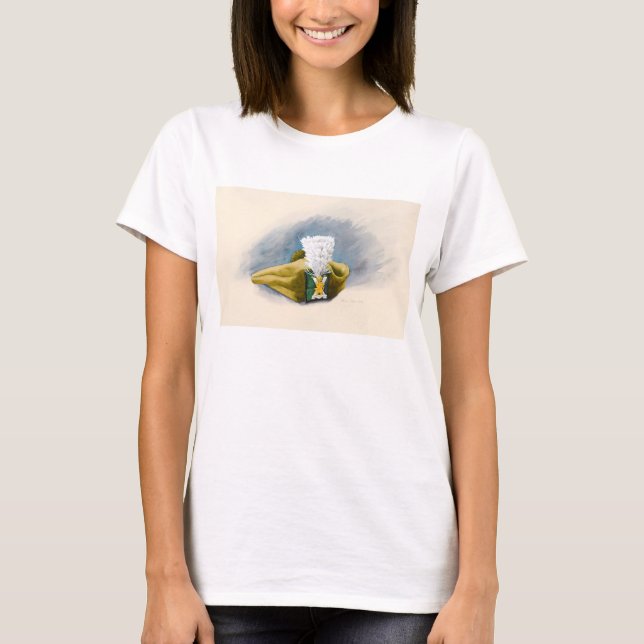T-shirt La plume de cou blanche (Devant)