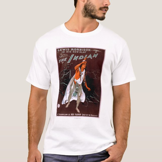 T-shirt "La plume rouge d'Indien" -, chef de (Devant)