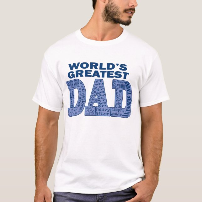 T-shirt La plus grande chemise du papa du monde (Devant)