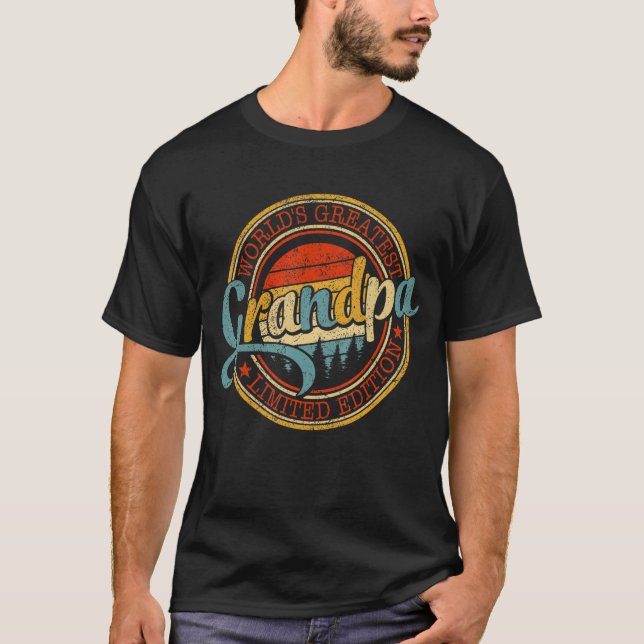 T-shirt La plus grande Fête des pères grand-père du monde (Devant)