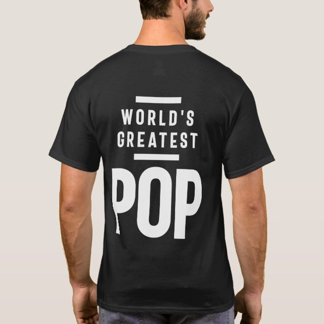T-shirt La plus grande pop du monde | Cadeau Père Grand-Pè (Dos)