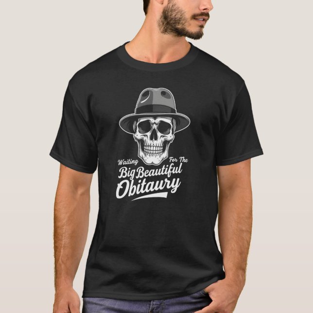 T-shirt La poésie en attente de la magnifique nécrologie (Devant)