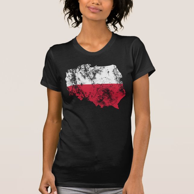 T-shirt La Pologne a affligé la chemise (Devant)